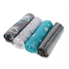 4x Baby Receiving Blankets Soft Nursery bedding Baby Shower New Born PerfectGift