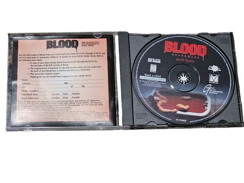 Blood Shareware: Spill Some (1997 DOS/PC, CD-ROM Game Software) Survival Horror - Picture 2 of 3