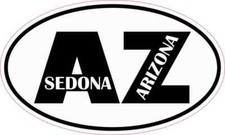 5in x 3in Oval AZ Sedona Arizona Sticker Car Truck Vehicle Bumper Decal