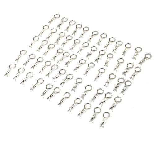 100pcs Stainless Steel Body Clips Pin Shell For 1/10 1/16 RC CAR HSP -,x - Picture 7 of 9