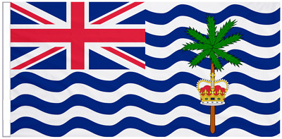 Britisches Territorium im Indischen Ozean mit Ärmeln Höflichkeitsflagge ideal für Boote 45 cm x 30 cm