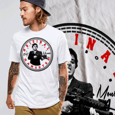 Hip Hop t-shirt Montana Mob Boss Street Hustle mobbin Gangster Mobster tee