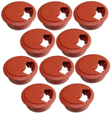 Gris, 10 Piezas Pasacables Redondo de pl/ástico para Muebles de Oficina Apertura 60mm AERZETIX