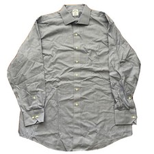 Brooks Brothers 1818 Regent Button Down Shirt Mens 17.5 - 4/5 Non-Iron Blue