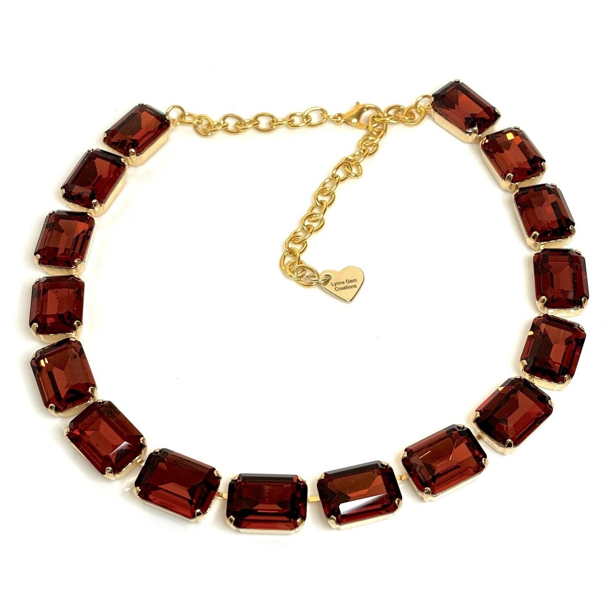 Tangerine Yellow Georgian Collet Necklaces Crystal Choker Anna Wintour Style