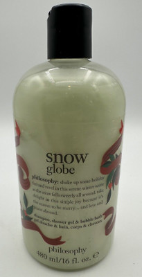 PHILOSOPHY Snow Globe Shampoo Shower Gel Bubble Bath 16oz 480mL NEW