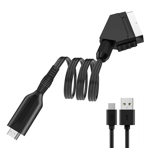 SCART To HDMI Adapter Cable 1-Meter Converter Converter HD Video Audio HD TV - Imagen 8 de 9