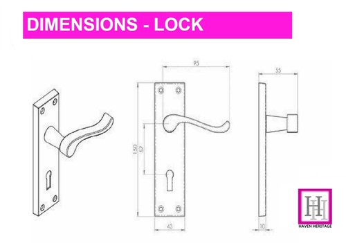 DOOR SCROLL HANDLE SETS VICTORIAN CHROME HANDLES LATCH LOCK BATHROOM PRIVACY - Picture 5 of 28