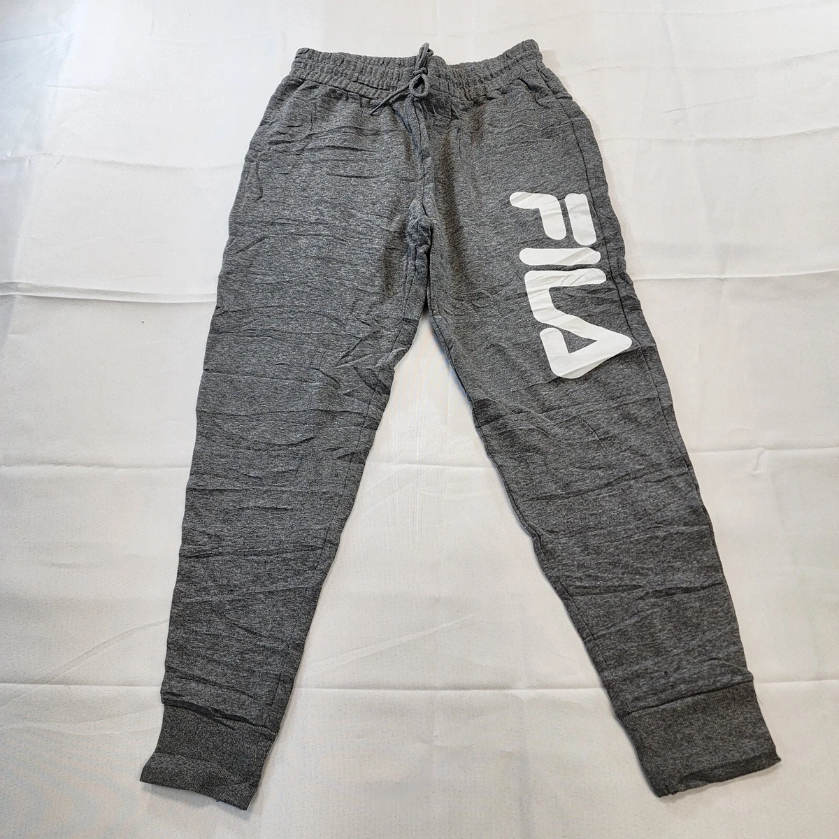 Fila Jogger Pants Medium Mens Womens Unisex Zinnia Sweatpants Logo Gray