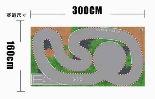 2-parts Simulation Race Track Drifting Racing Runway For RC Car 1/28 1/24 - Picture 6 of 7