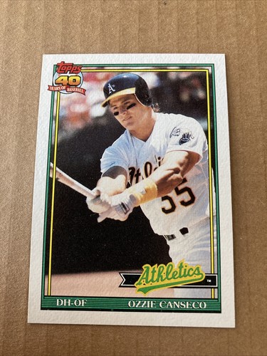 1991 Topps 40 Years Of Baseball OZZIE CANSECO 162 Rare Baseball Card 