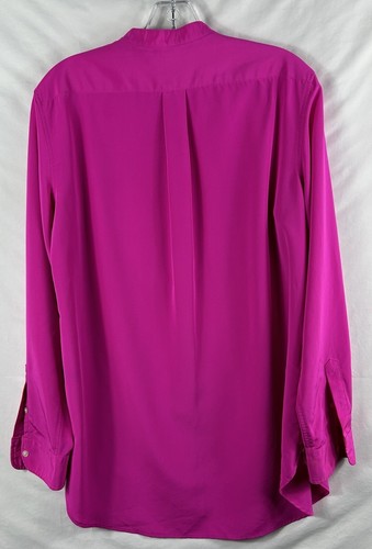 Lauren Ralph Lauren Tunic Top Blouse Womens PL Long Sleeve Buttons Hot Pink - Picture 3 of 12