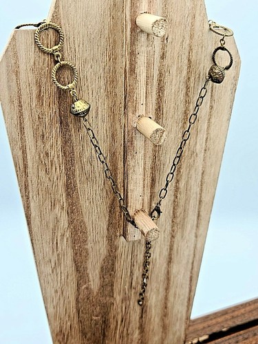 Vintage Golden Coin & Bell Matinee Necklace - Picture 6 of 9