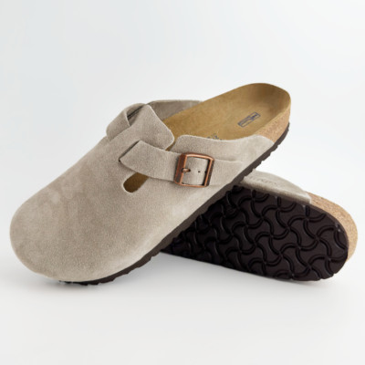 birkenstock boston taupe suede clogs flats casual men's shoes EU42 43 44 45