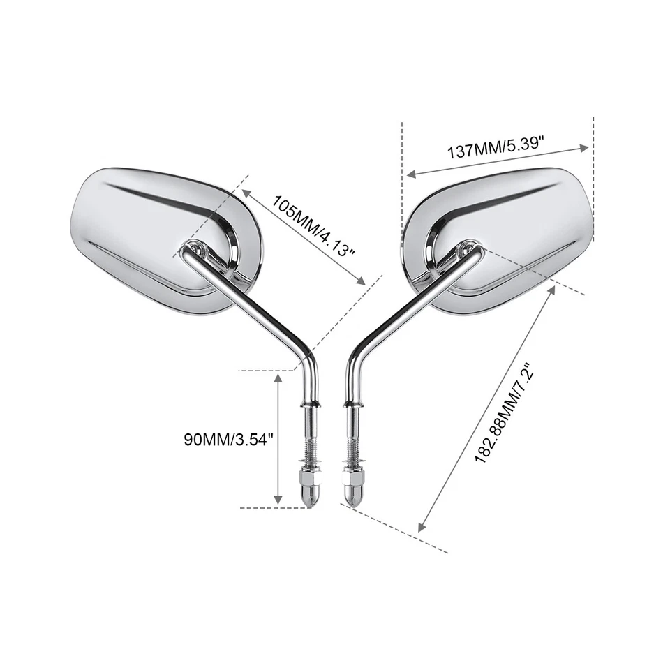 Хромированные зеркала заднего вида подходят для Harley Touring FLHT FLHR Road King FLHTC CLASSIC - Изображение 4 из 4