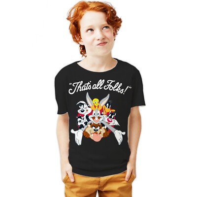 Looney Tunes All Stars That's All Folks offizielles Jugend-T-Shirt für 12-14 Jahre