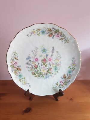 Vintage Aynsley große Kuchenplatte, Wild Tudor Fine Bone China