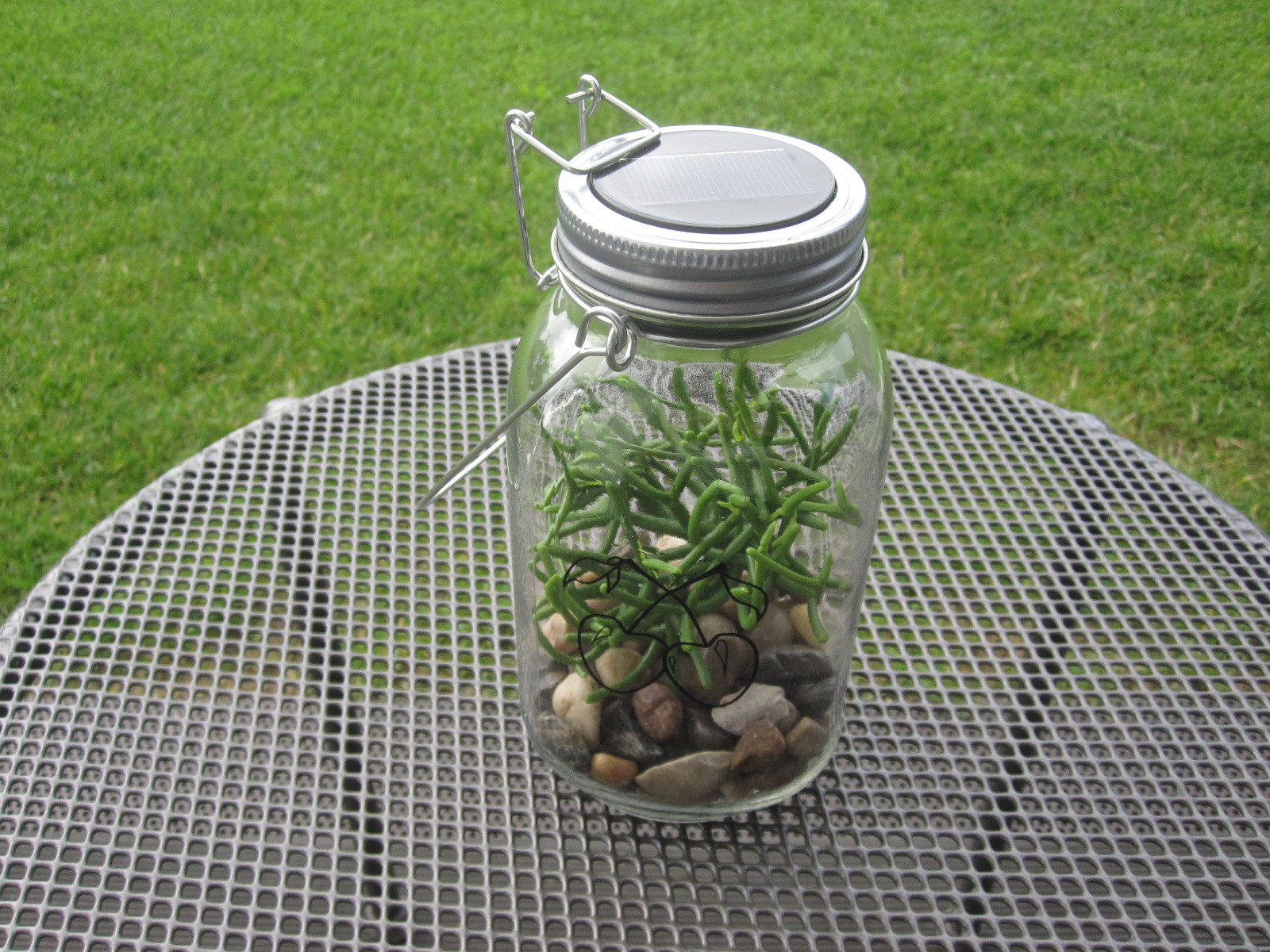 LED Solarlampe Kirschel Licht im Glas Gartenlampe Solarleuchte Solar Einmachglas