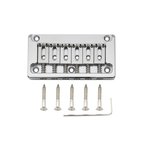 Brug-staartstuk,Strat, goud, pitch 10,5mm, strings through body