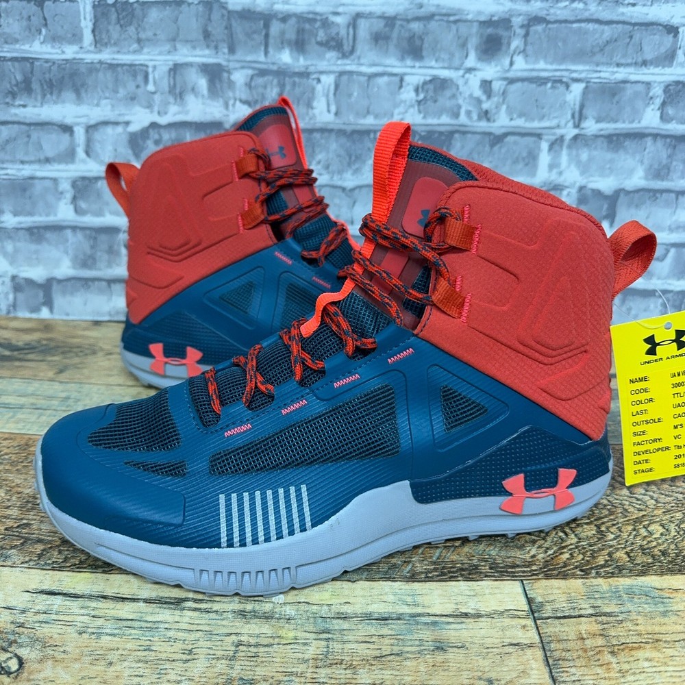 Under Armour Verge 2.0 Mid Gore-Tex Eva Shoes Hiking Boots Teal Sample Mens Sz 9