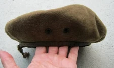 1948 BRITISH ARMY GENERAL SERVICE MOUNTED TROOPS/RECON KHAKI BERET SIZE 7 1/8