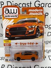 AUTO WORLD 2021 Ford Mustang Shelby GT500 Twister Orange 1:64 Diecast Modern Mus