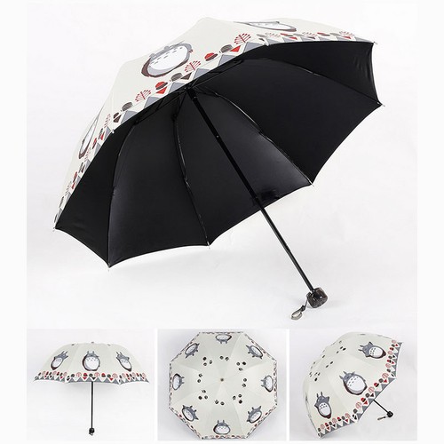 HOT Windproof Folding Classic Anti UV Totoro Sun Rain Umbrella Manual Open Paras - Bild 9 von 16