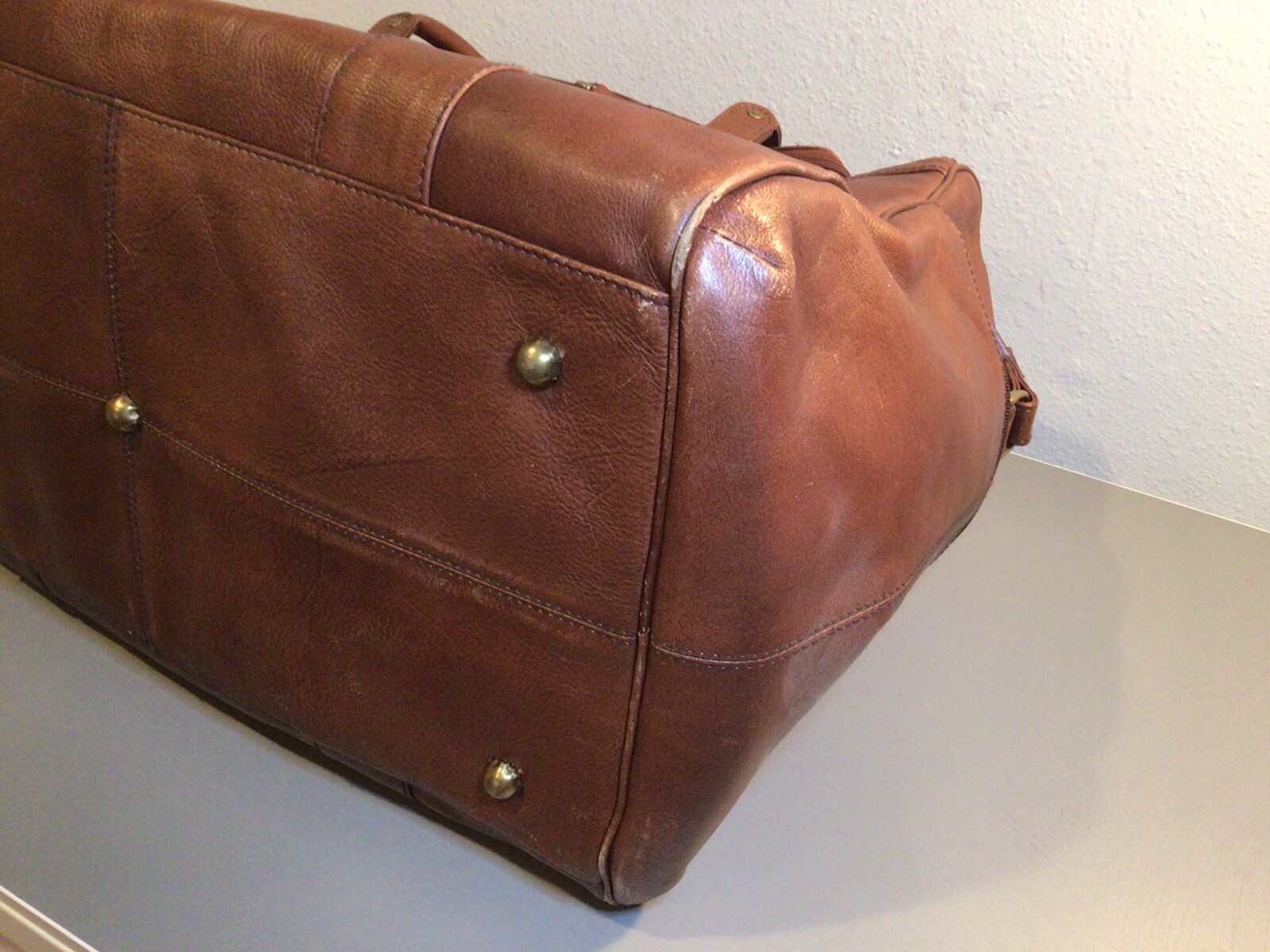 Hidesign Vintage Jonty Holdall Leather Duffel Bag H516 Gem