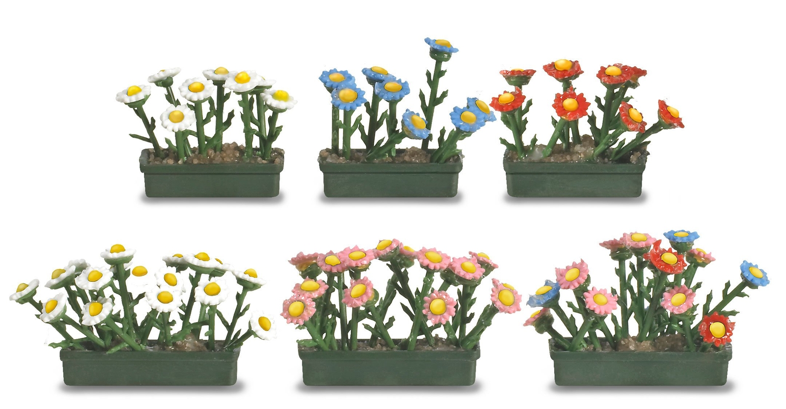Busch 1208 Flower Boxes (6) Natur Pur Kit