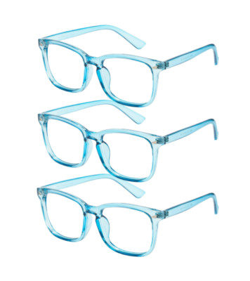 3 Pair Mens Unisex Blue Light Blocking Reading Glasses  Anti Blue Light Readers