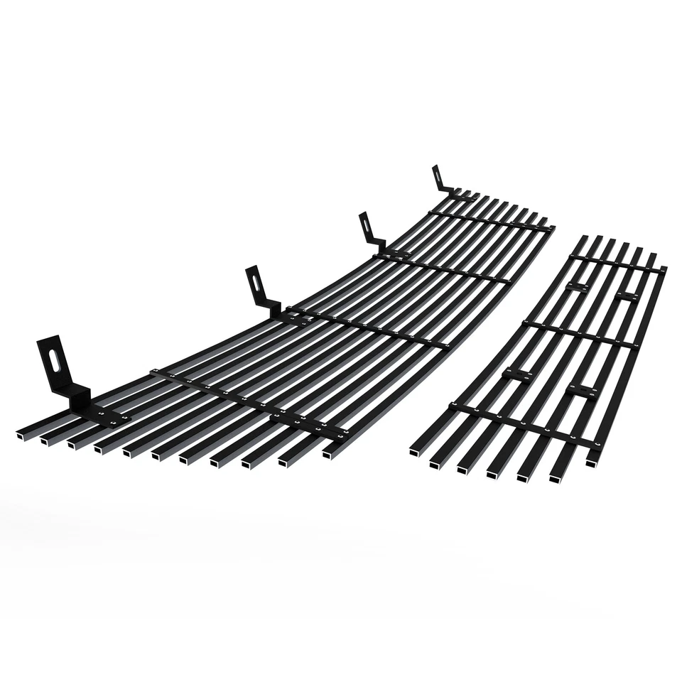 Compatível com 2002-2005 Ford Explorer combo de inserção de grade de tarugo preto aço inoxidável - Imagem 3 de 4