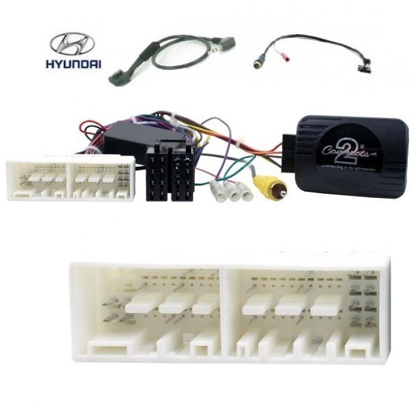 Commande au volant Hyundai i20 2016 pour connecter et activer une camera de recul