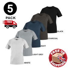 Men's Plain Blank T-Shirts Multi Pack 100% Cotton Heavy Blend Short Sleeve Tees