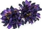 Double Deep Purple Mum Silk Flower Hair Comb, Prom,Prom,Luau,Party,Bridal,Dance — photo 2