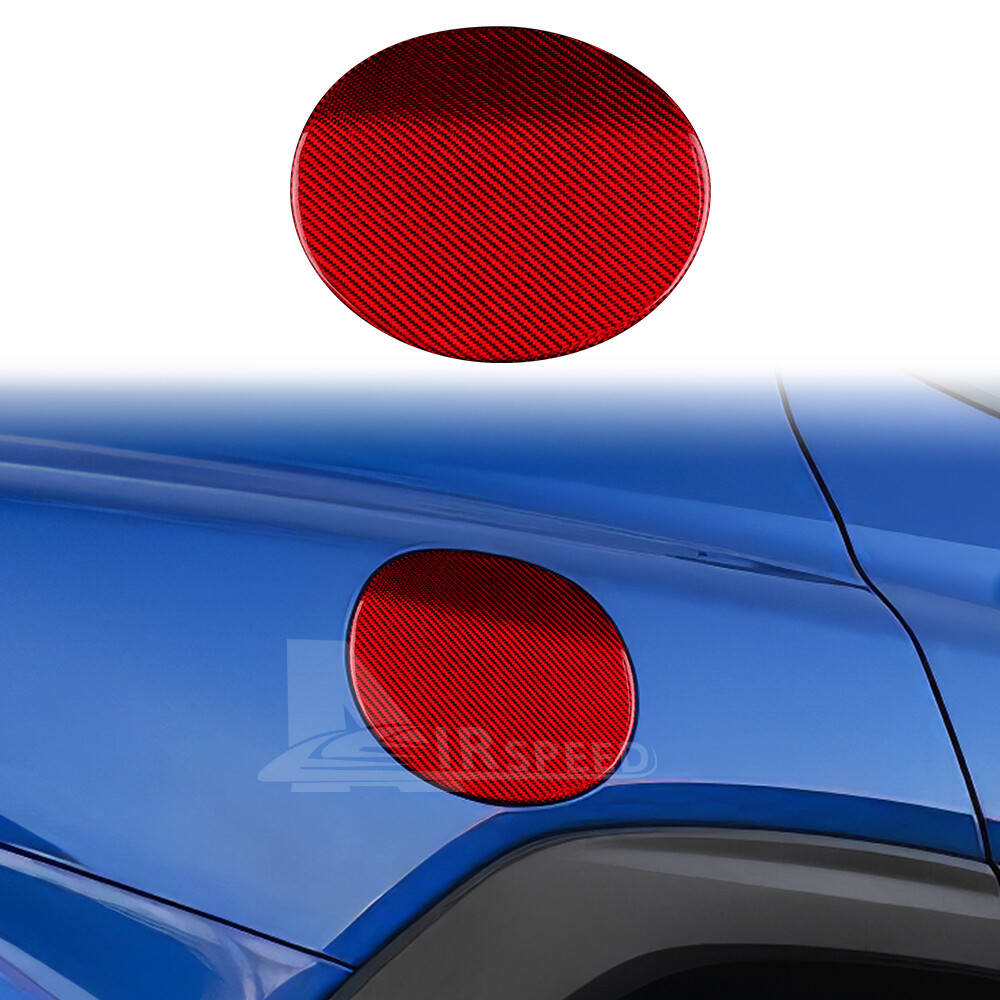 For Subaru WRX 2015-2021 Carbon Fiber Red Fuel Tank Gas Cap Cover REAL HARD