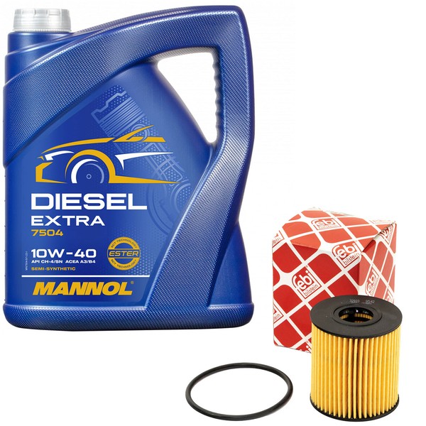 MotoröL Set 10W40 5 Liter + ÖLfilter FüR Citroen Jumpy C8 Peugeot Expert 2.0-image