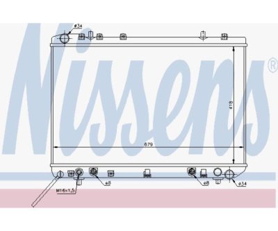 Nissens radiator, engine cooling 61669