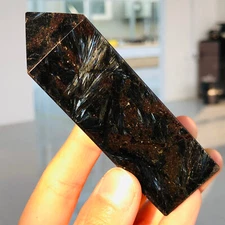 140g Natural Fireworks Stone Quartz Crystal Wand Point Mineral Healing E81