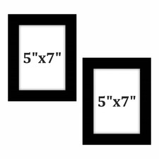 2 x Glass Front Black Photo Picture Frames 6x4 7x5 8x6 10x8 A4 Photos Back Stand