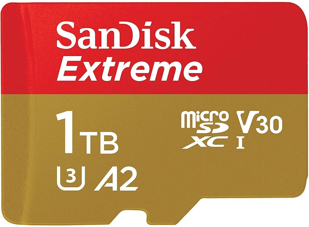 SanDisk 1TB Extreme microSDXC UHS-I U3 Memory Card & Adapter