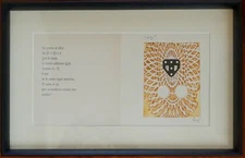 ENRICO BAJ acquaforte del 1969 titolata ''TESTA'' (rif MB)