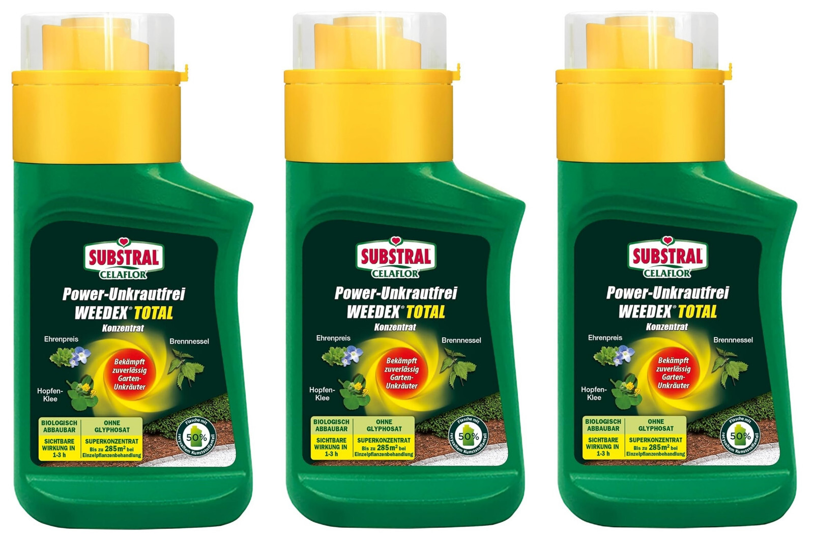 Substral Weedex Total Unkrautvernichter 3x 230ml ohne Glyphosat Unkraut Herbizid
