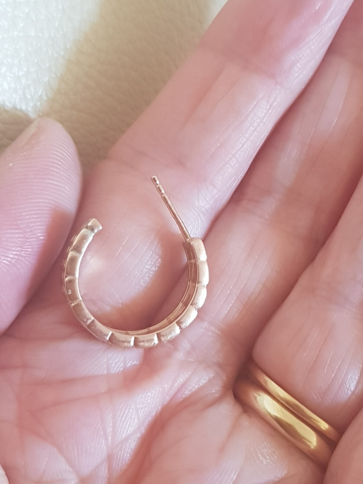 Solid Sterling silver hoop earrings. Rose gold overlay. chunky