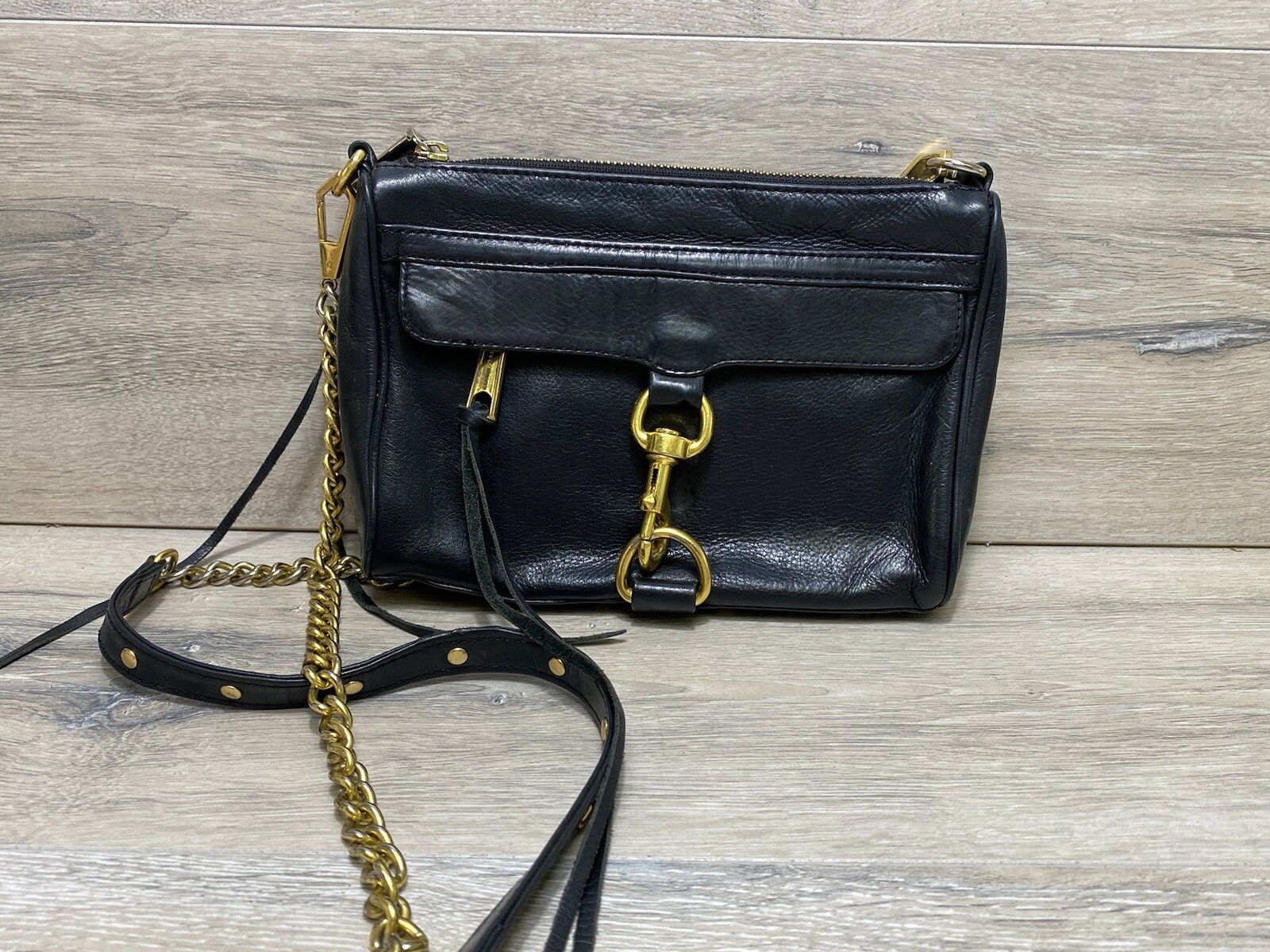 Rebecca Minkoff Mini Mac Solid Leather Crossbody … - image 1