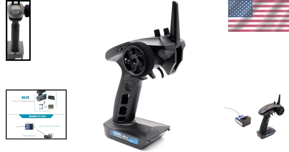 Juego transmisor y receptor RC para coches y barcos, 6 canales, portátil Foto 2 de 4