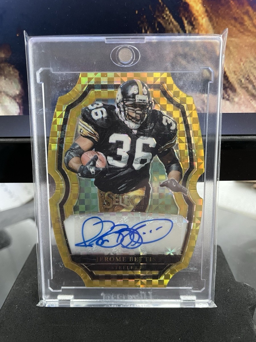 JEROME BETTIS STEELERS 2017 PANINI SELECT DIECUT GOLD PRIZM