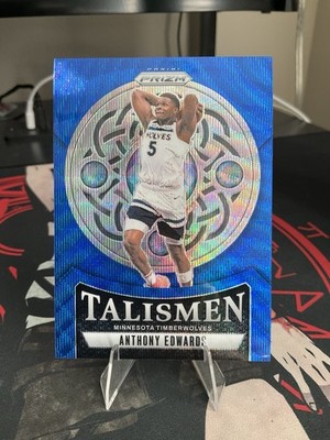 2024-25 Panini Prizm - Talismen Anthony Edwards #16 Blue Wave Prizm /175