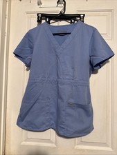 Grey  s Anatomy scrub top baby blue size large