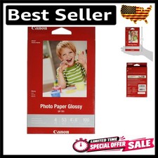 Ink Glossy Photo Paper 4"x 6" 100 Sheets 1433C001, Red