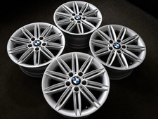 BMW 207M Alloy Wheels: Gloss Silver, Fits BMW 1 Series, 2 Series: Genuine